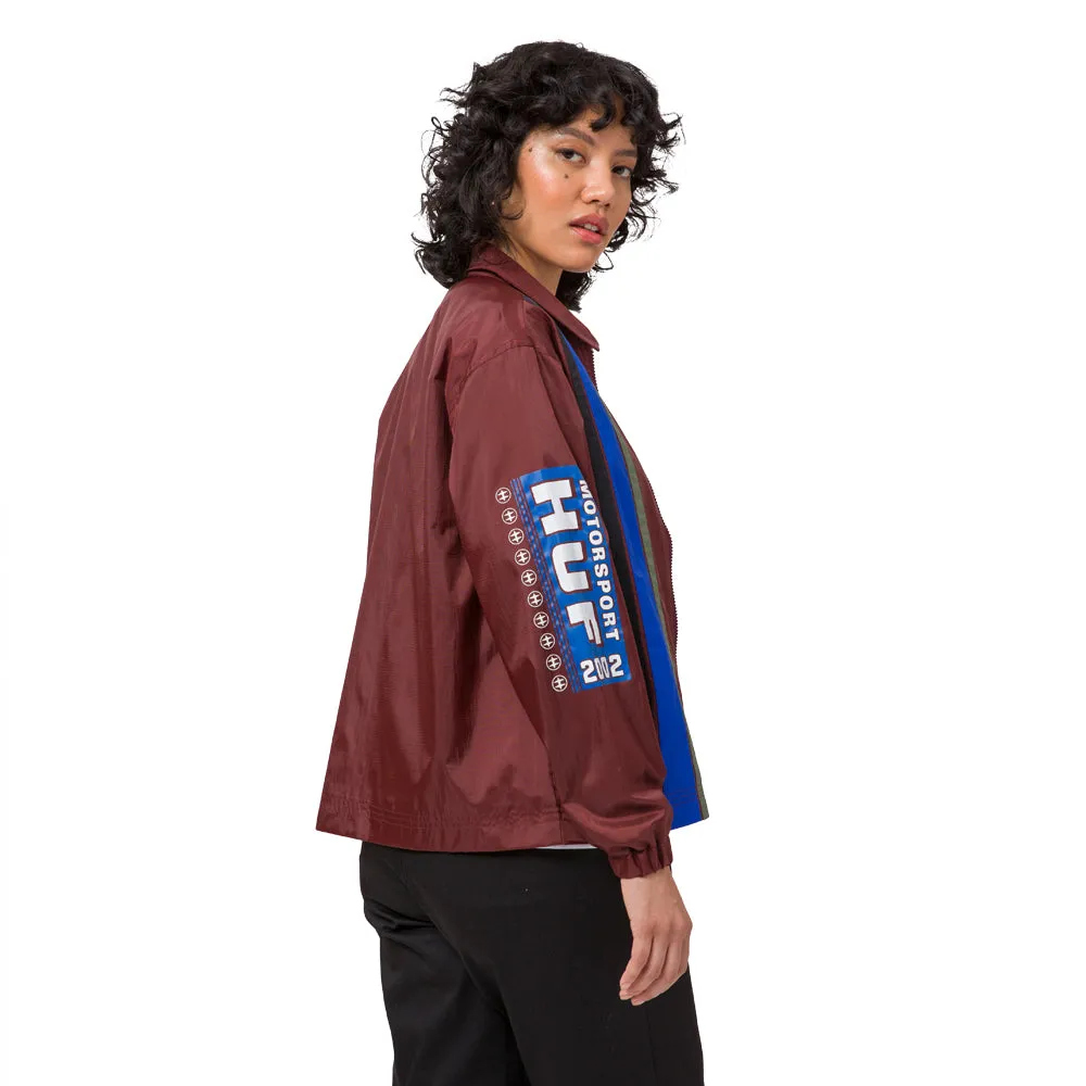 HUF WOMENS HUF-CLASS RACE JACKET // PLUM