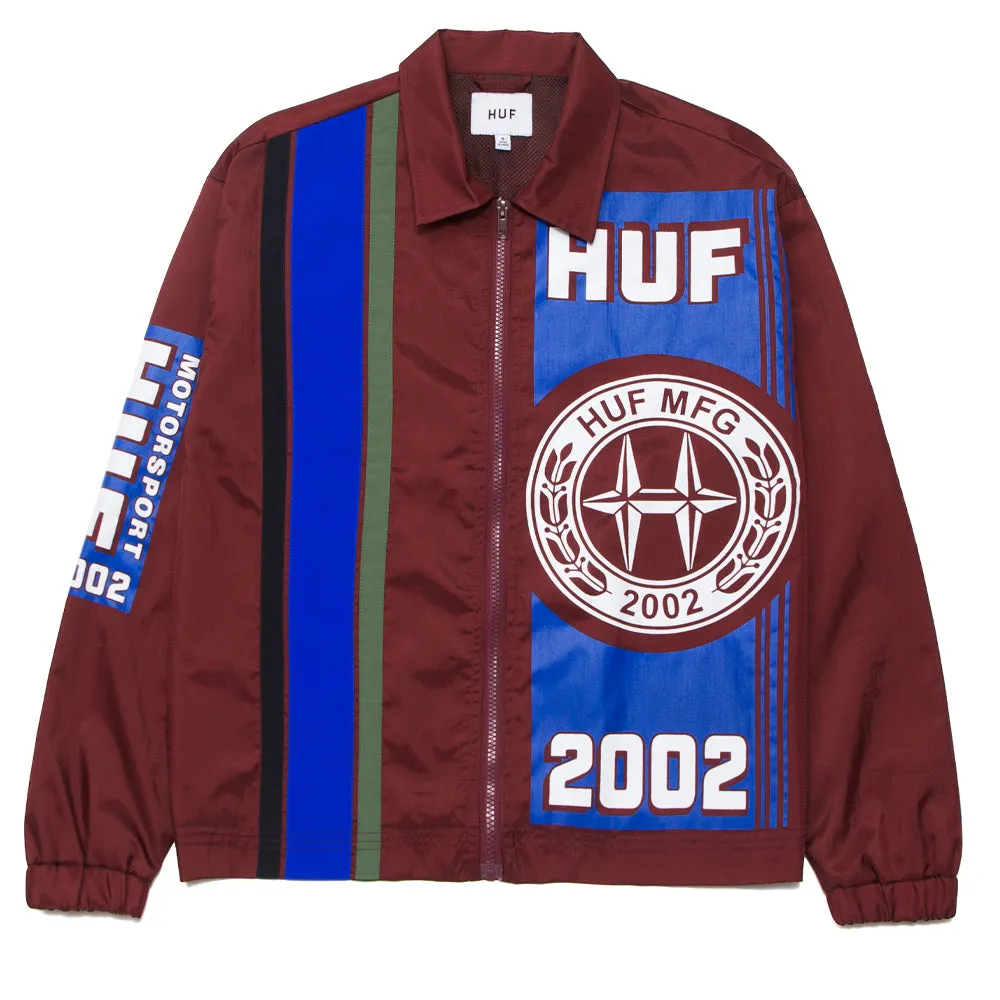 HUF WOMENS HUF-CLASS RACE JACKET // PLUM