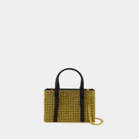 KARA Golden Bow Mesh Midi Tote Handbag for Women Spring/Summer 2024