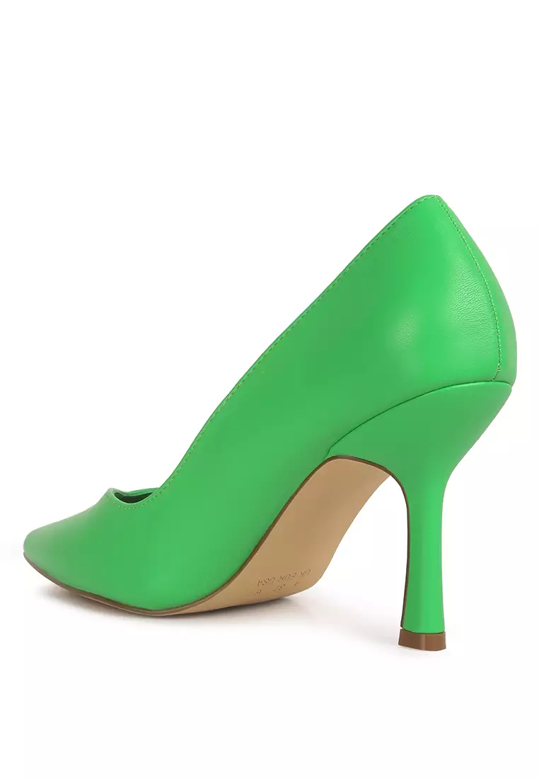 London Rag Green Point Toe Stiletto Heeled Pumps