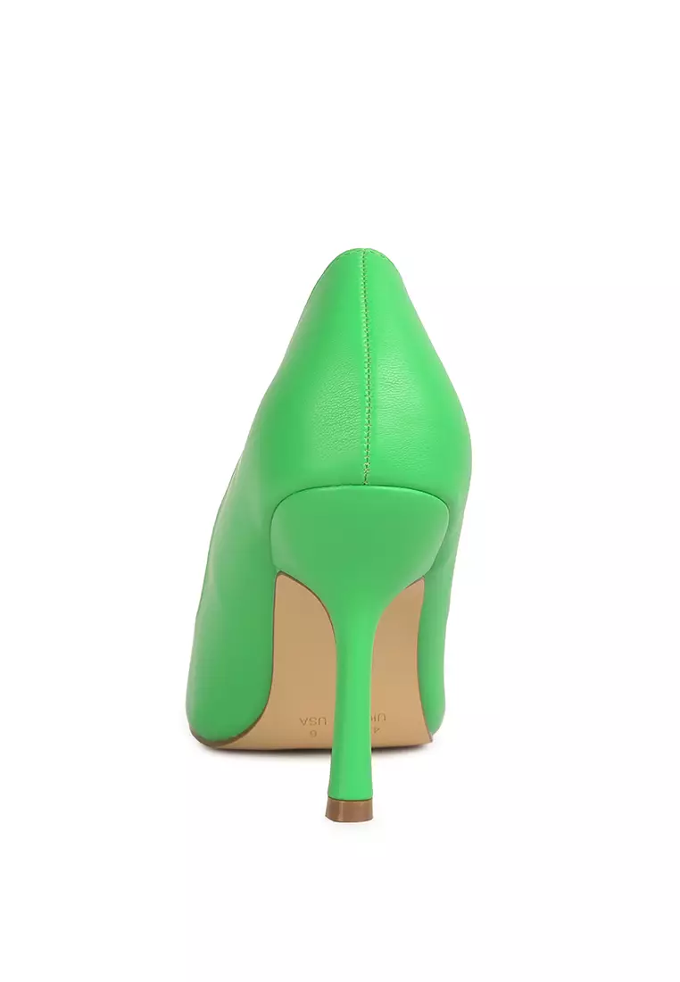 London Rag Green Point Toe Stiletto Heeled Pumps