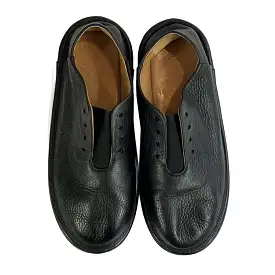 Marsell Brand New 488 Black Leather Slip-On Flats 38