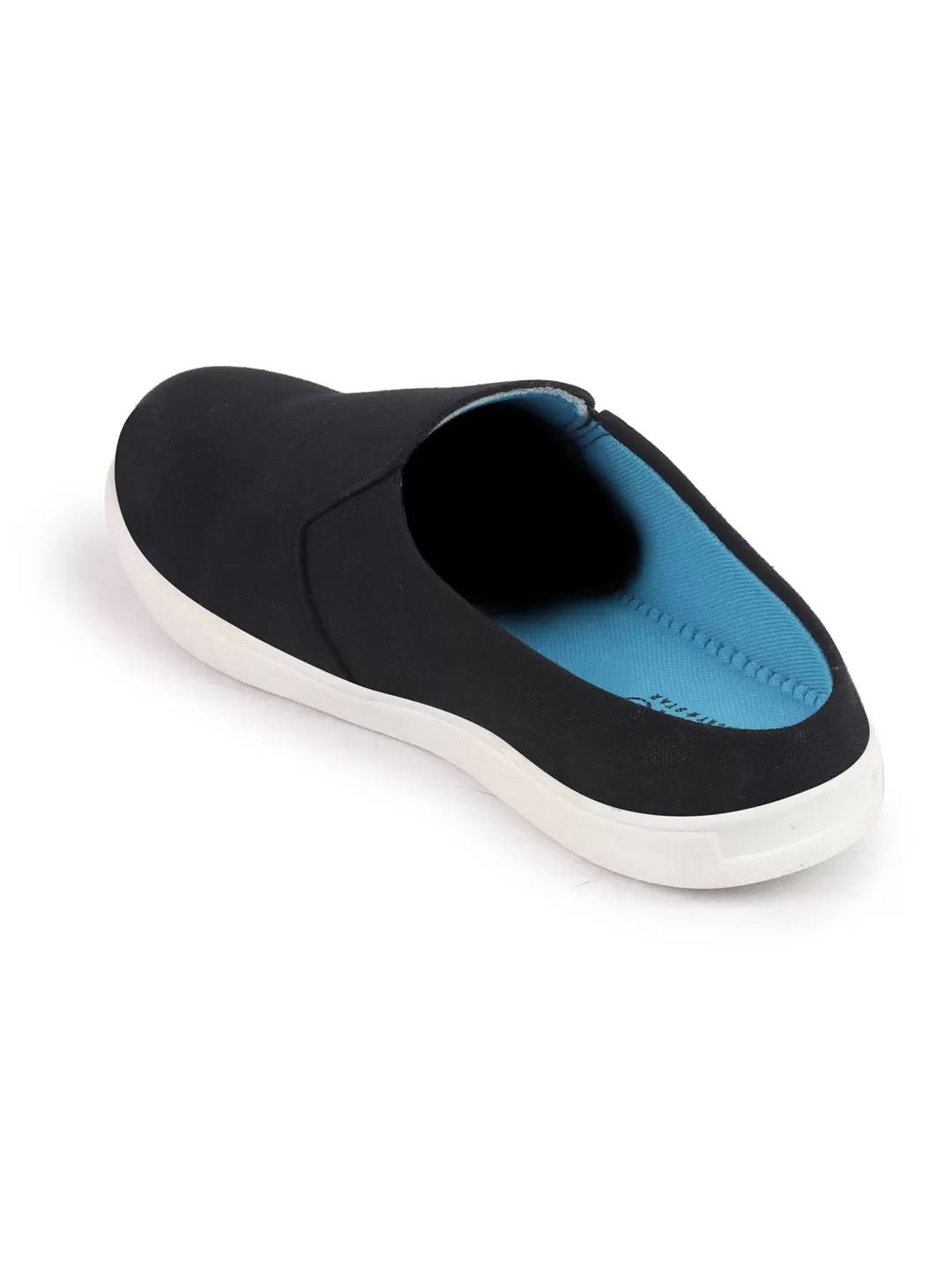 Men Black Casual Canvas Slip-On Shoes