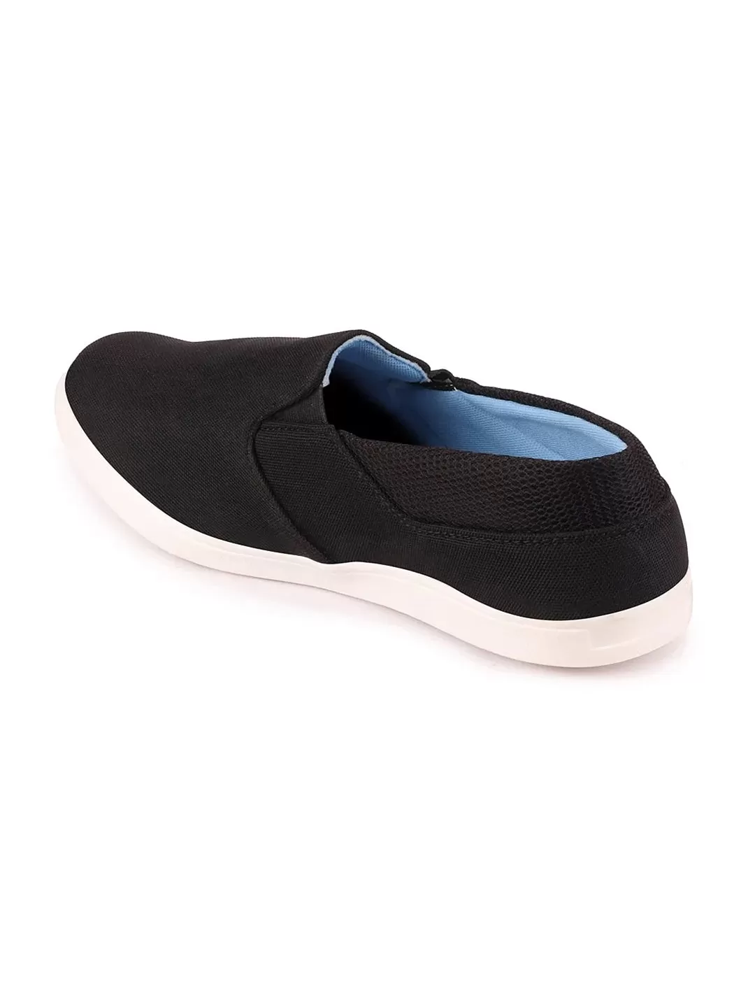 Men Black Casual Canvas Slip-On Shoes