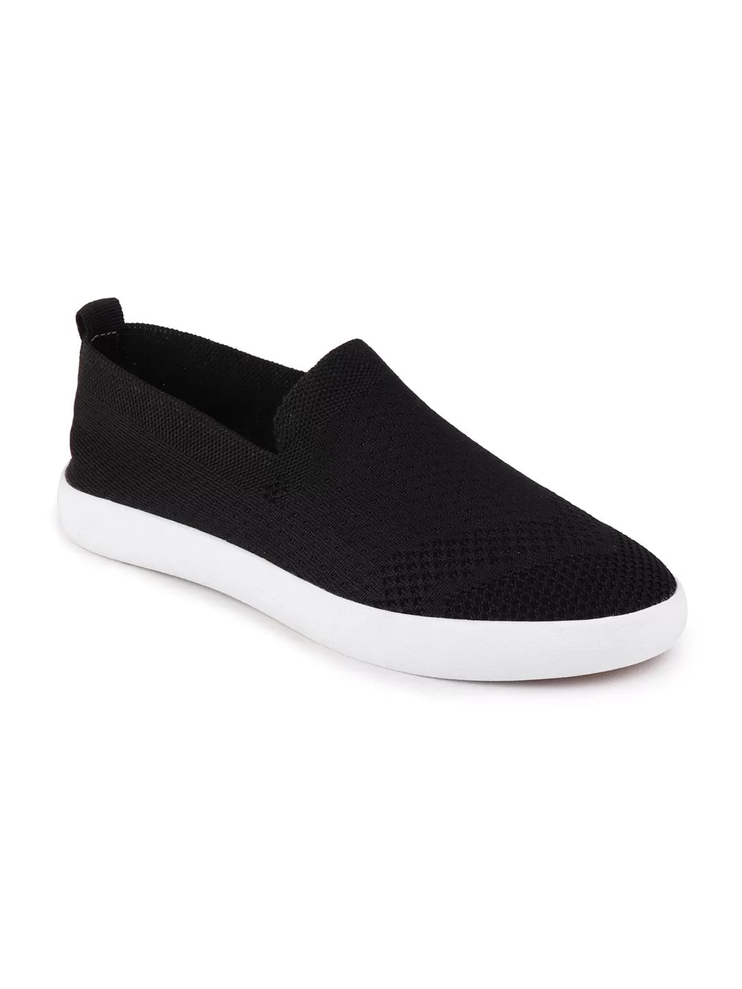 Men Black Casual Slip-On Shoes