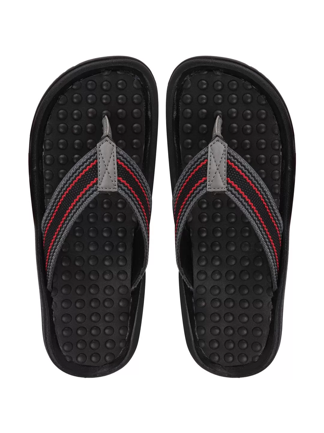 Men Black/Red Casual Slip-On Slippers