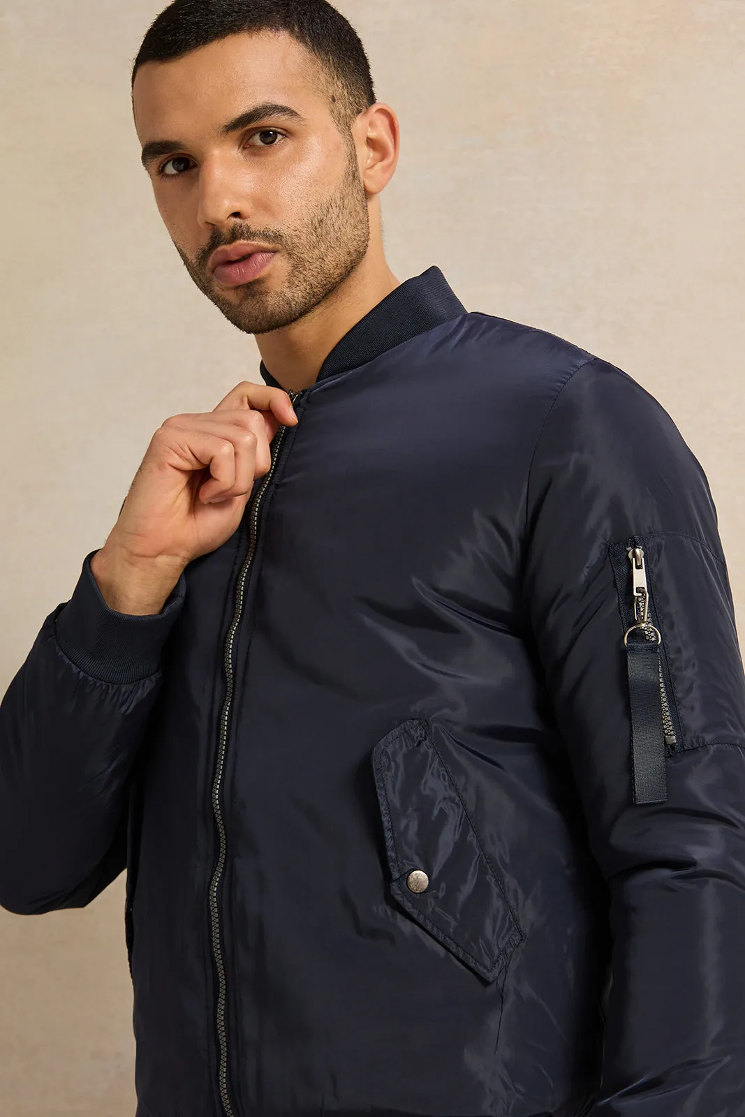 Men Navy Jacket