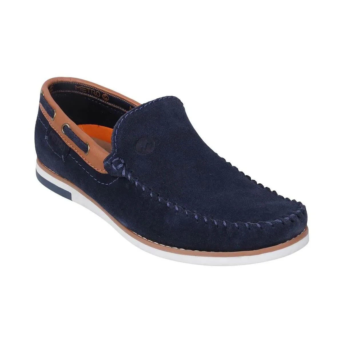 Metro Men Blue Casual Loafers