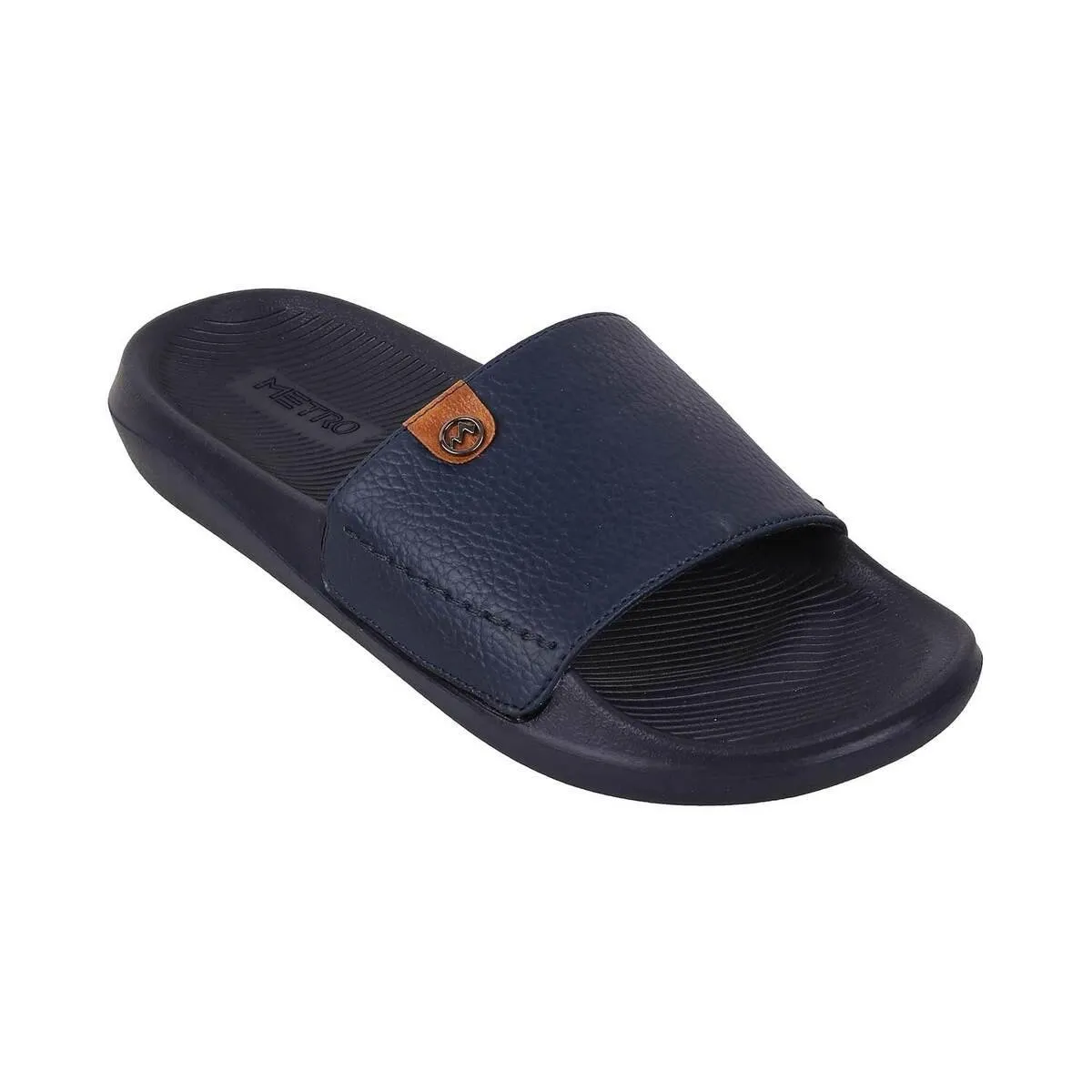 Metro Men Blue Casual Slippers