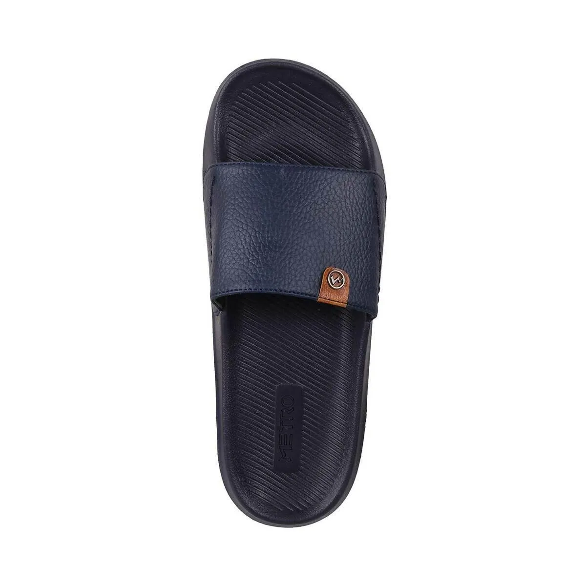 Metro Men Blue Casual Slippers