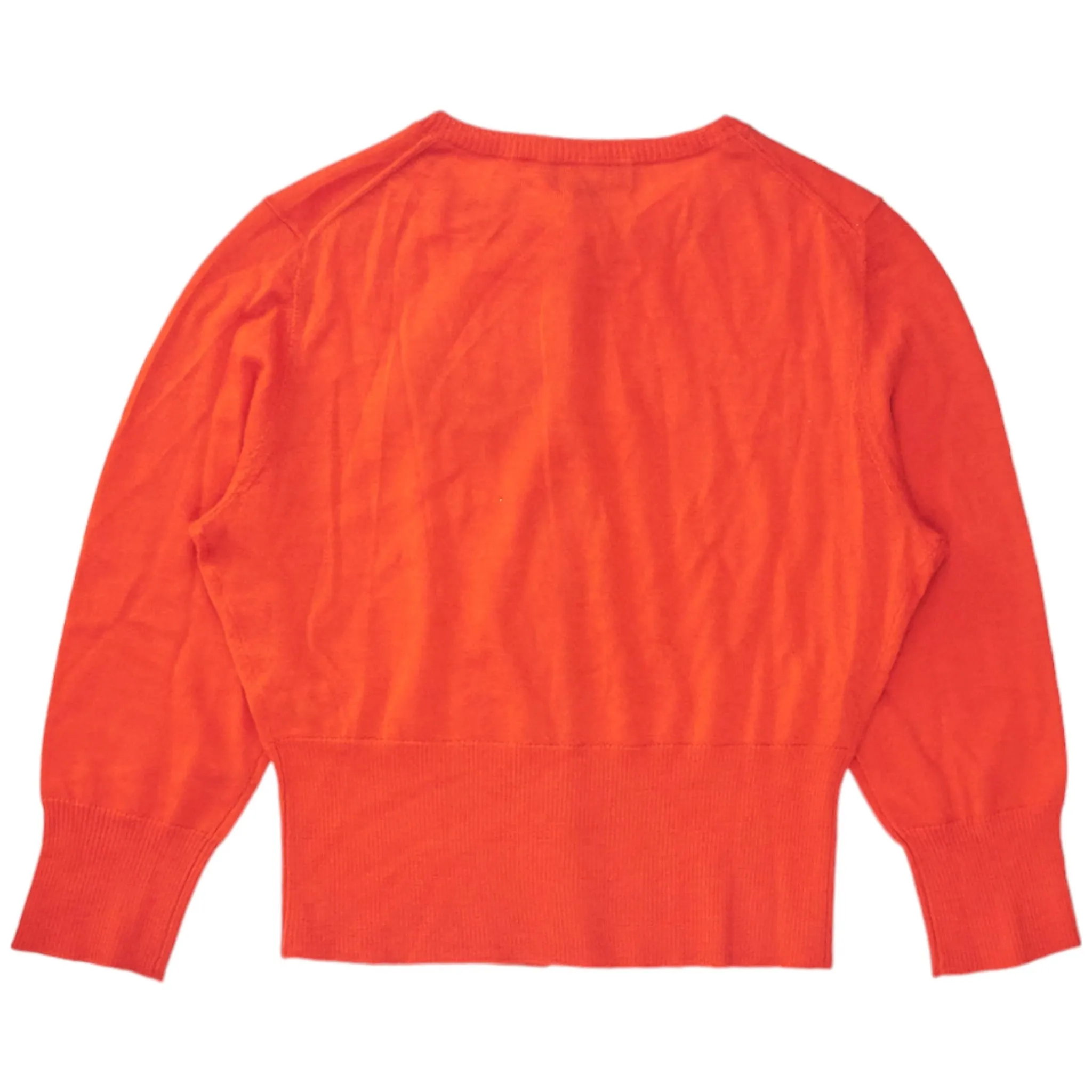 N. Peal Orange Cashmere Cropped Cardigan