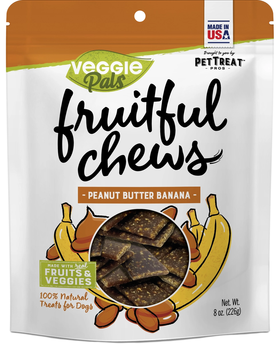 New Peanut Butter Banana - Veggie Pals Dog Treat Made in USA