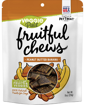 New Peanut Butter Banana - Veggie Pals Dog Treat Made in USA