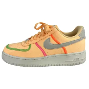 Nike Air Force 1'07 Low LX Stitched Canvas Melon Tint Orange Sneakers Shoes 8