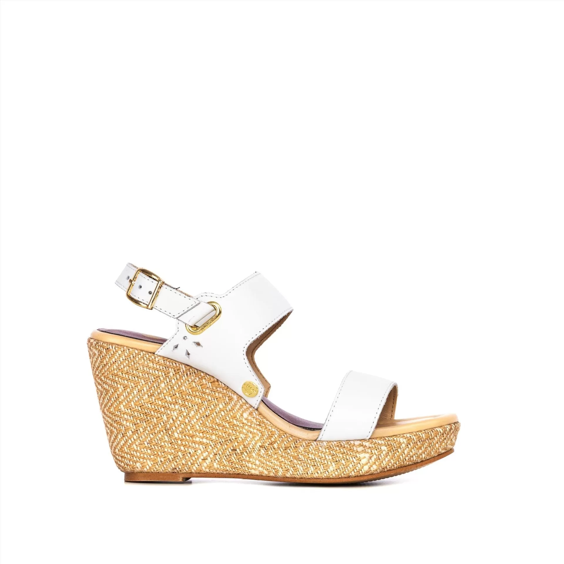 OLIVIA WHITE WEDGE SANDAL