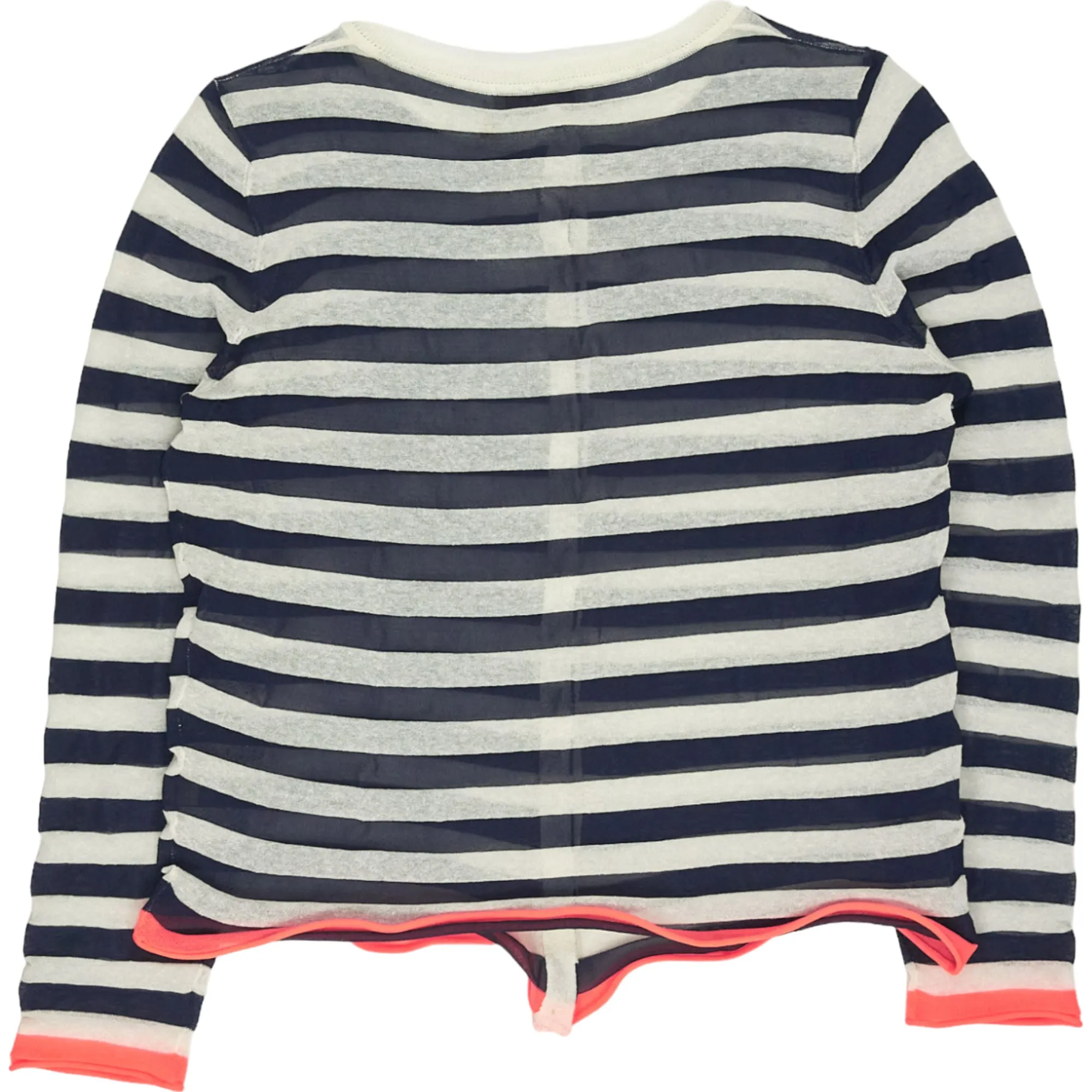 Orla Kiely Blue White Striped Cardigan