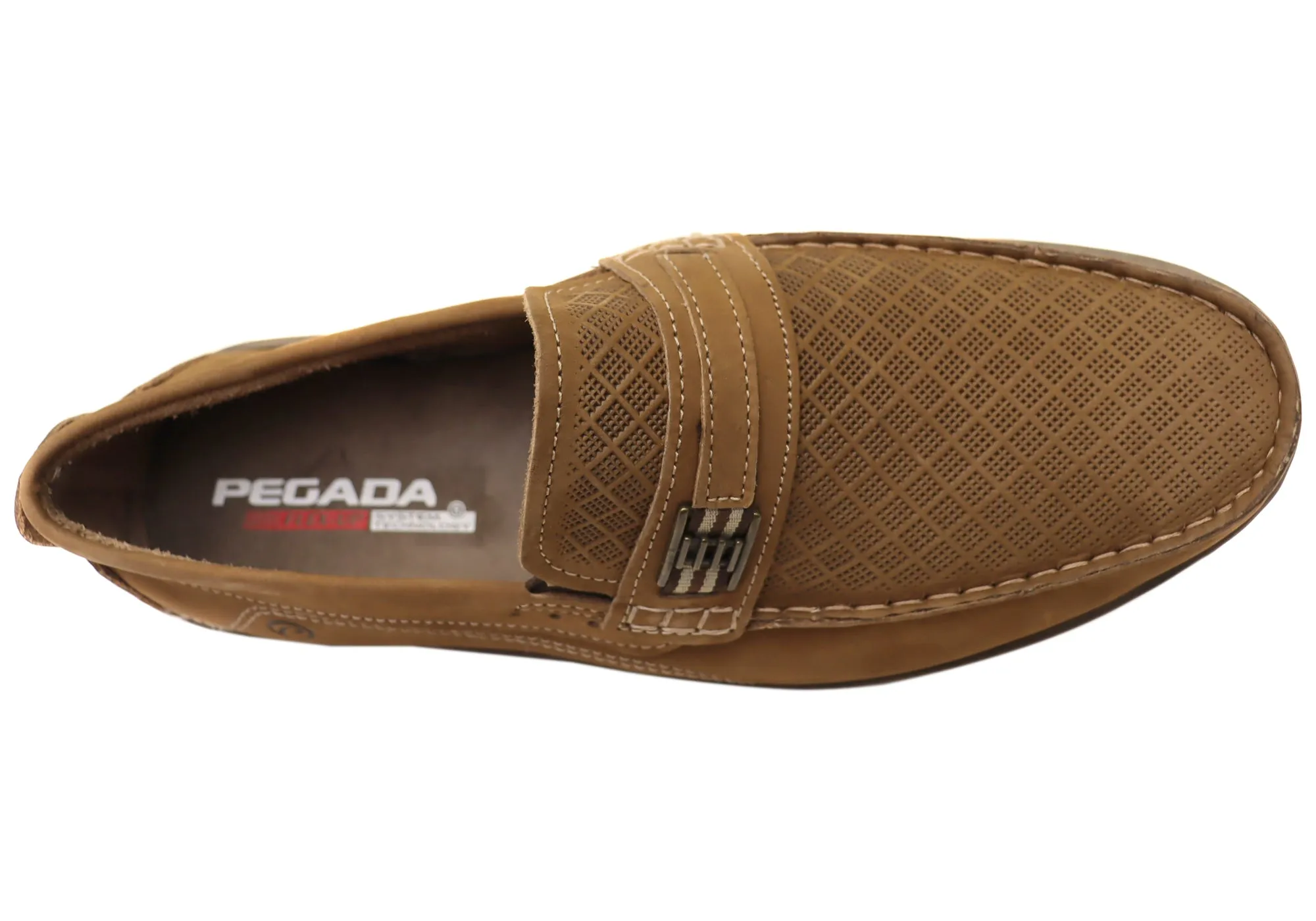 Pegada Monti Mens Comfortable Leather Loafers Shoes Made In Brazil