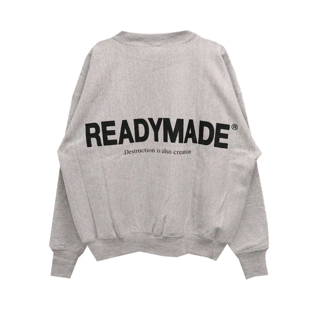 READYMADE  |Unisex Street Style U-Neck Long Sleeves Cotton Logo