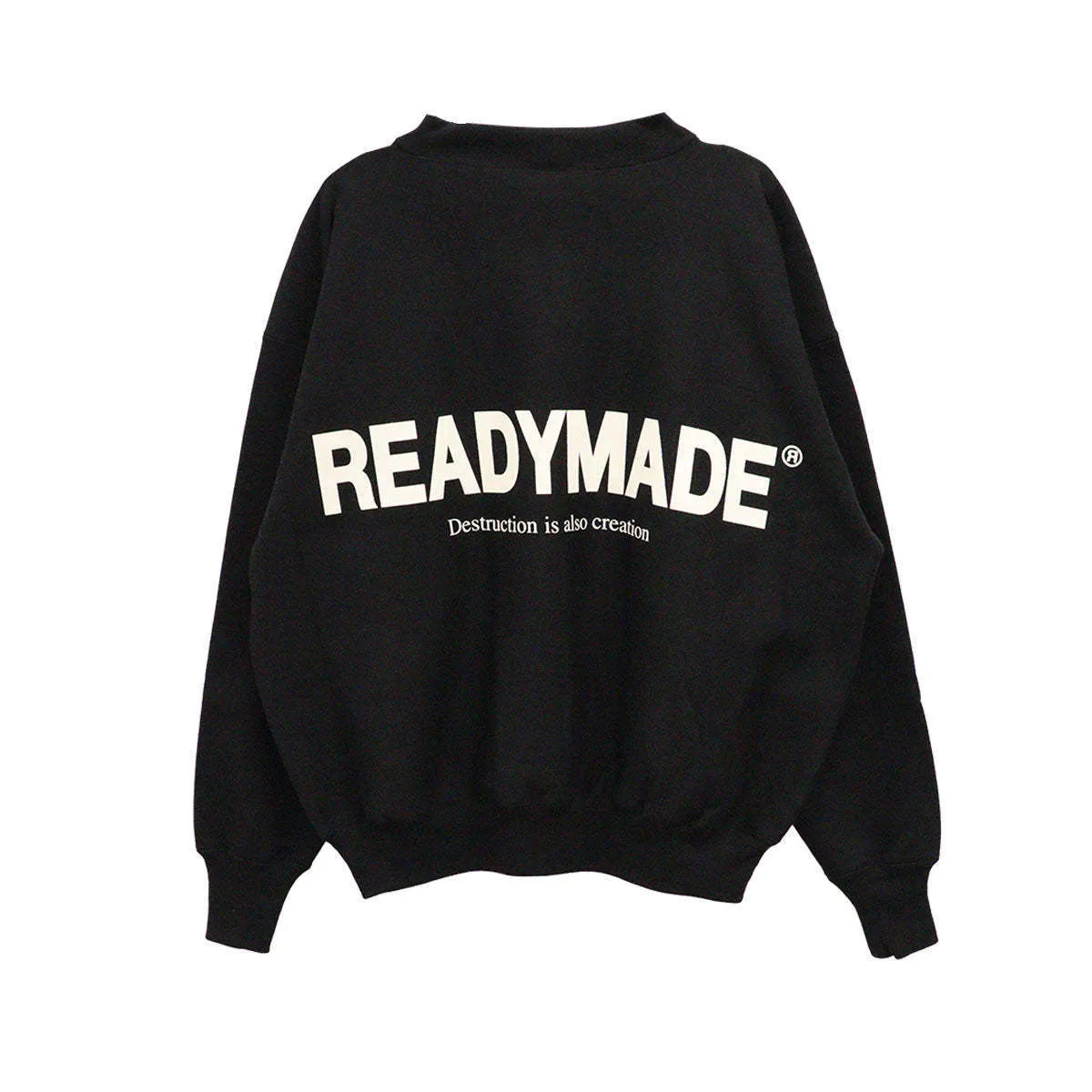 READYMADE  |Unisex Street Style U-Neck Long Sleeves Cotton Logo