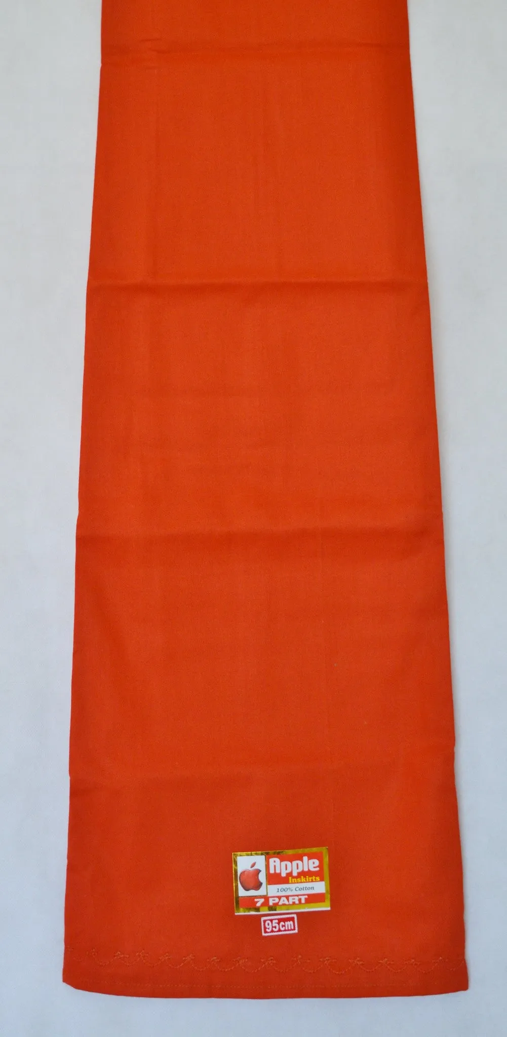 Red Orange Colour Cotton Petticoat / Skirt