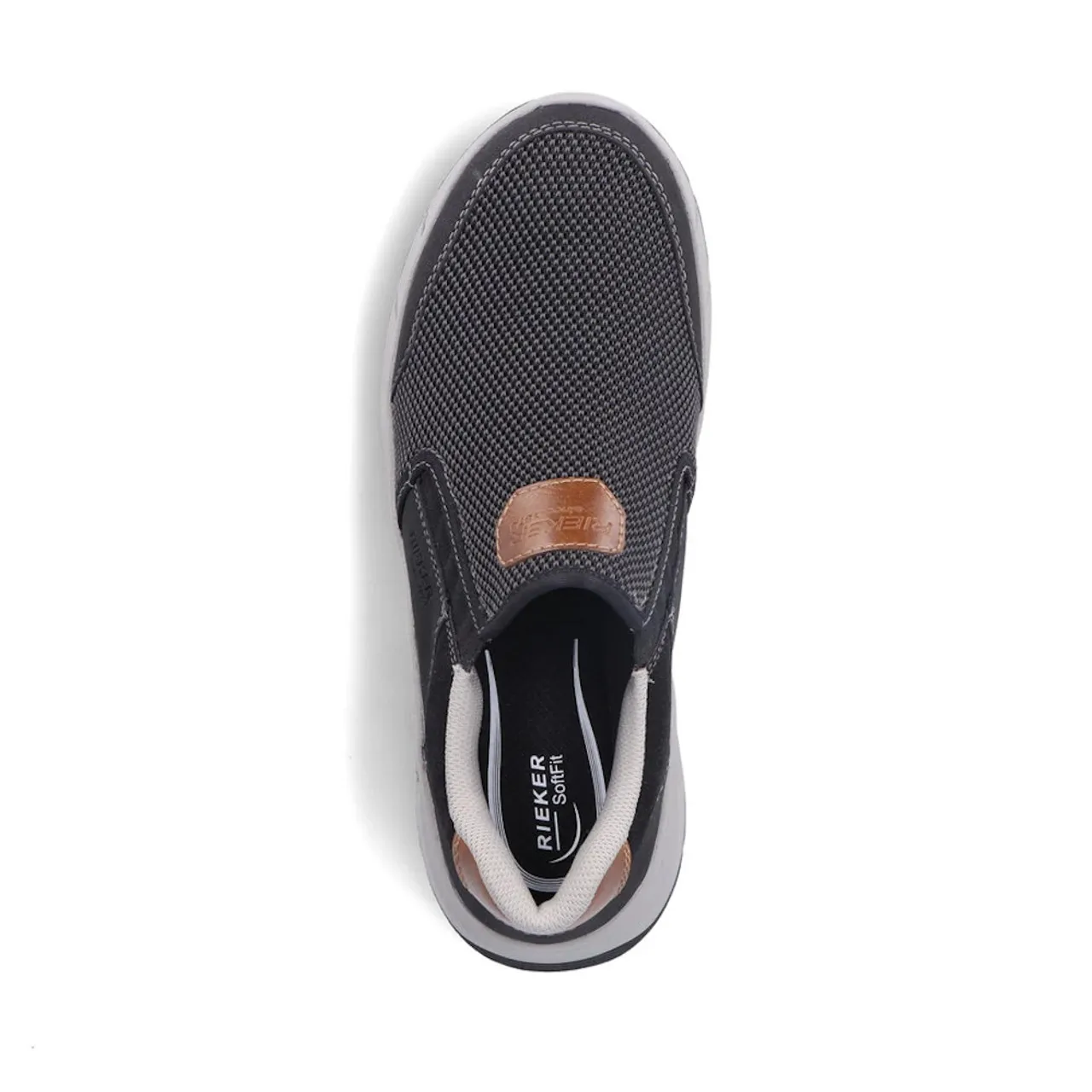 Rieker 19150-00 Black slip on casual shoe