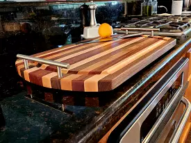 Sale: Large Serving Tray / Cutting Board - Hardwood 24 x 14 x 1 Made in USA