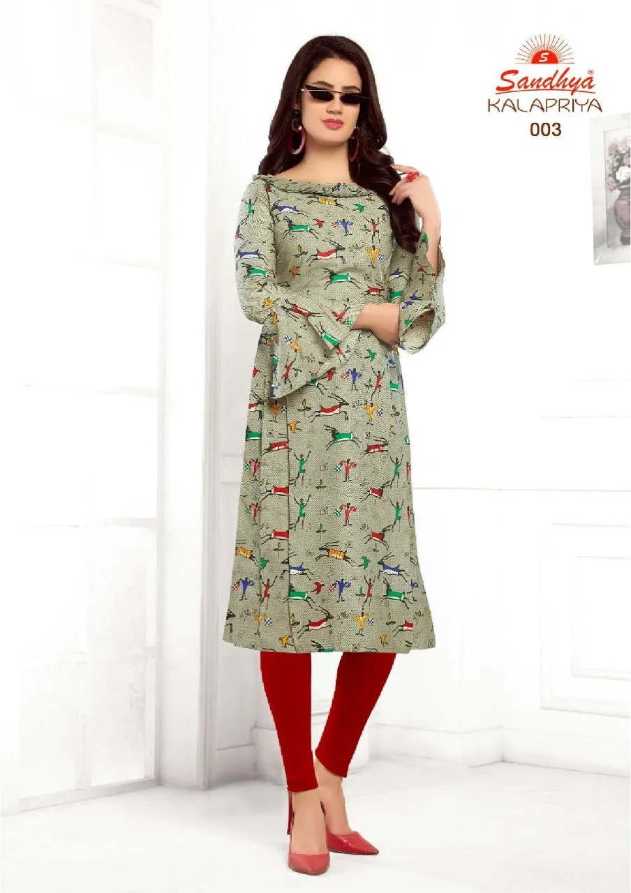 Sandhya Prints Kalapriya Cotton Readymade Kurti Collection