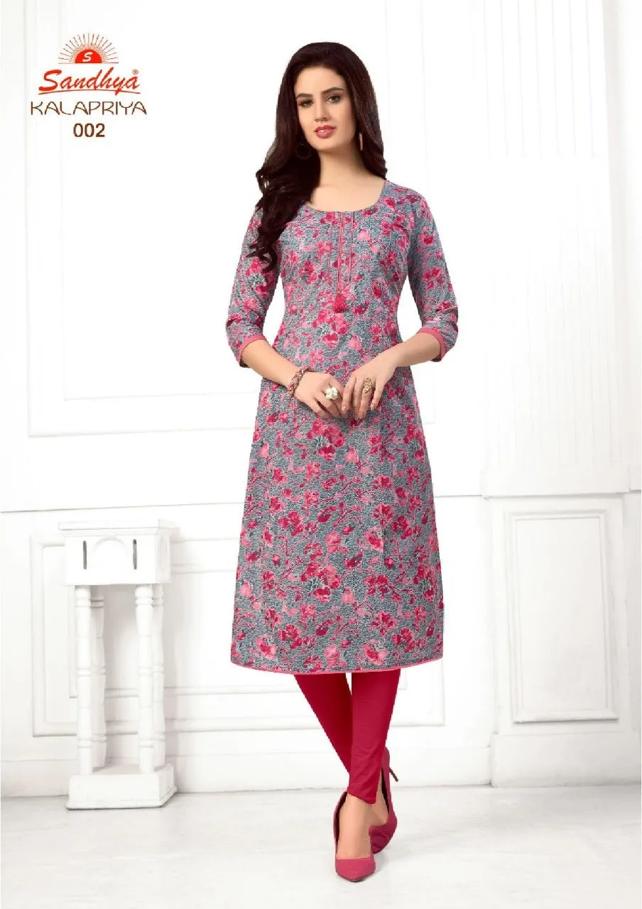 Sandhya Prints Kalapriya Cotton Readymade Kurti Collection