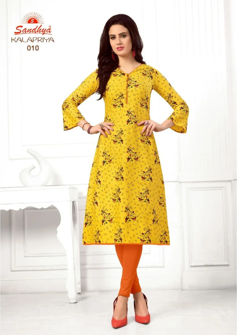 Sandhya Prints Kalapriya Cotton Readymade Kurti Collection