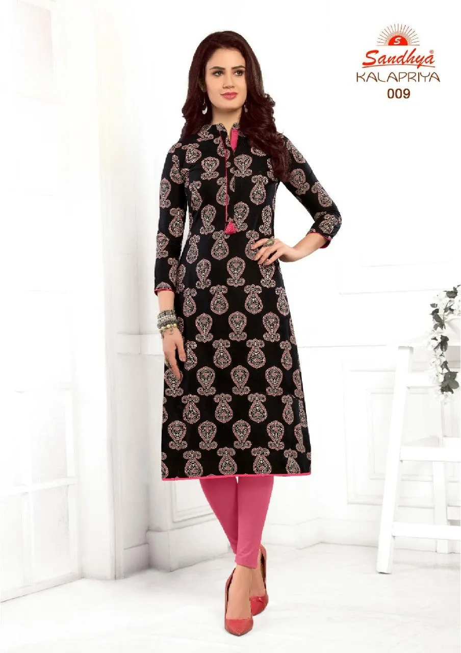 Sandhya Prints Kalapriya Cotton Readymade Kurti Collection