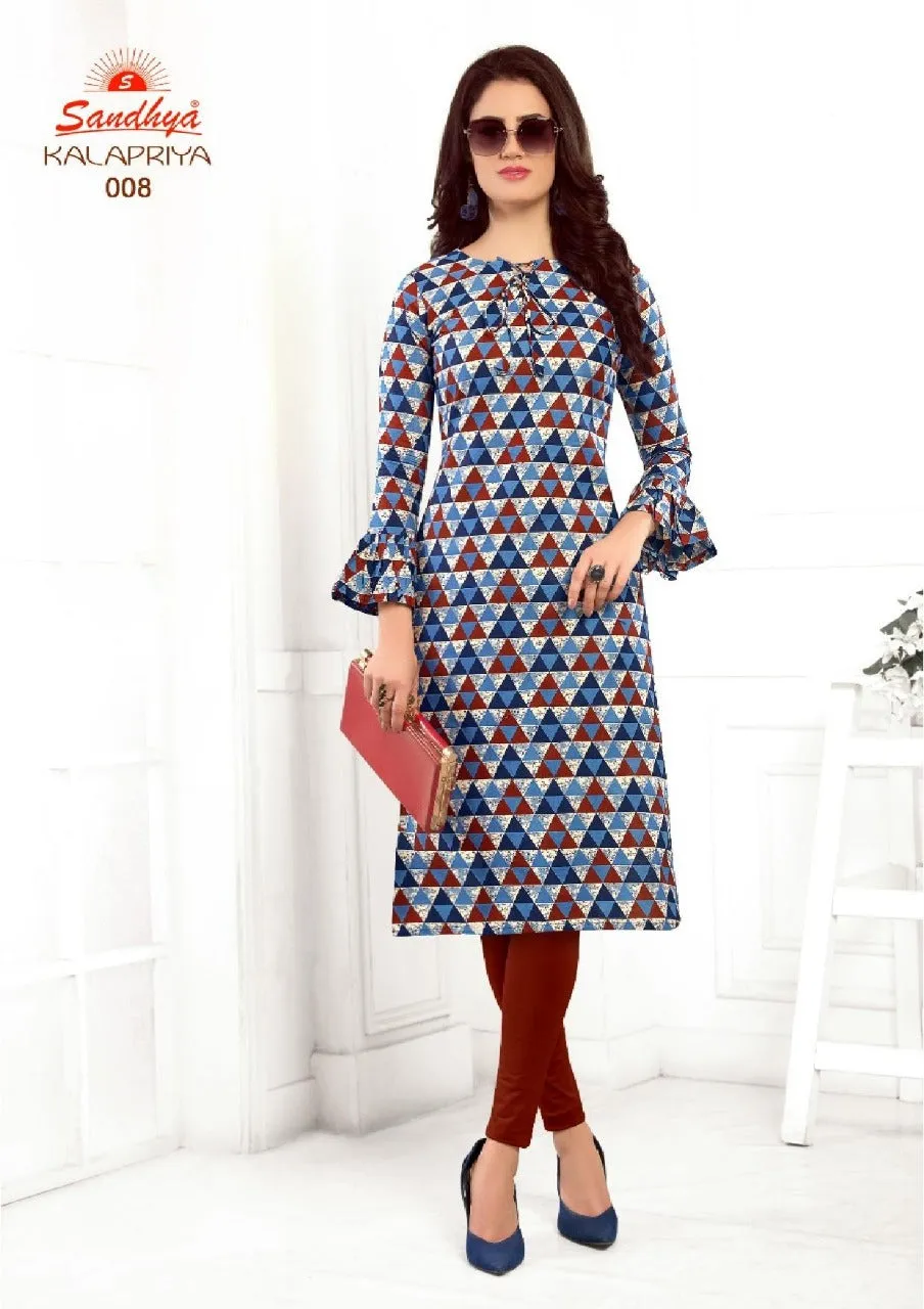 Sandhya Prints Kalapriya Cotton Readymade Kurti Collection