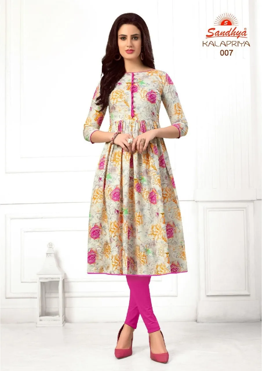 Sandhya Prints Kalapriya Cotton Readymade Kurti Collection