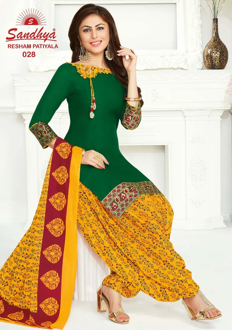 SANDHYA RESHAM PATIYALA VOL 2 STITCHED READYMADE COTTON SUIT