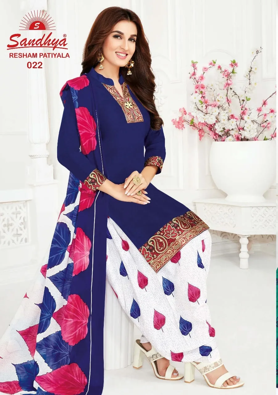 SANDHYA RESHAM PATIYALA VOL 2 STITCHED READYMADE COTTON SUIT