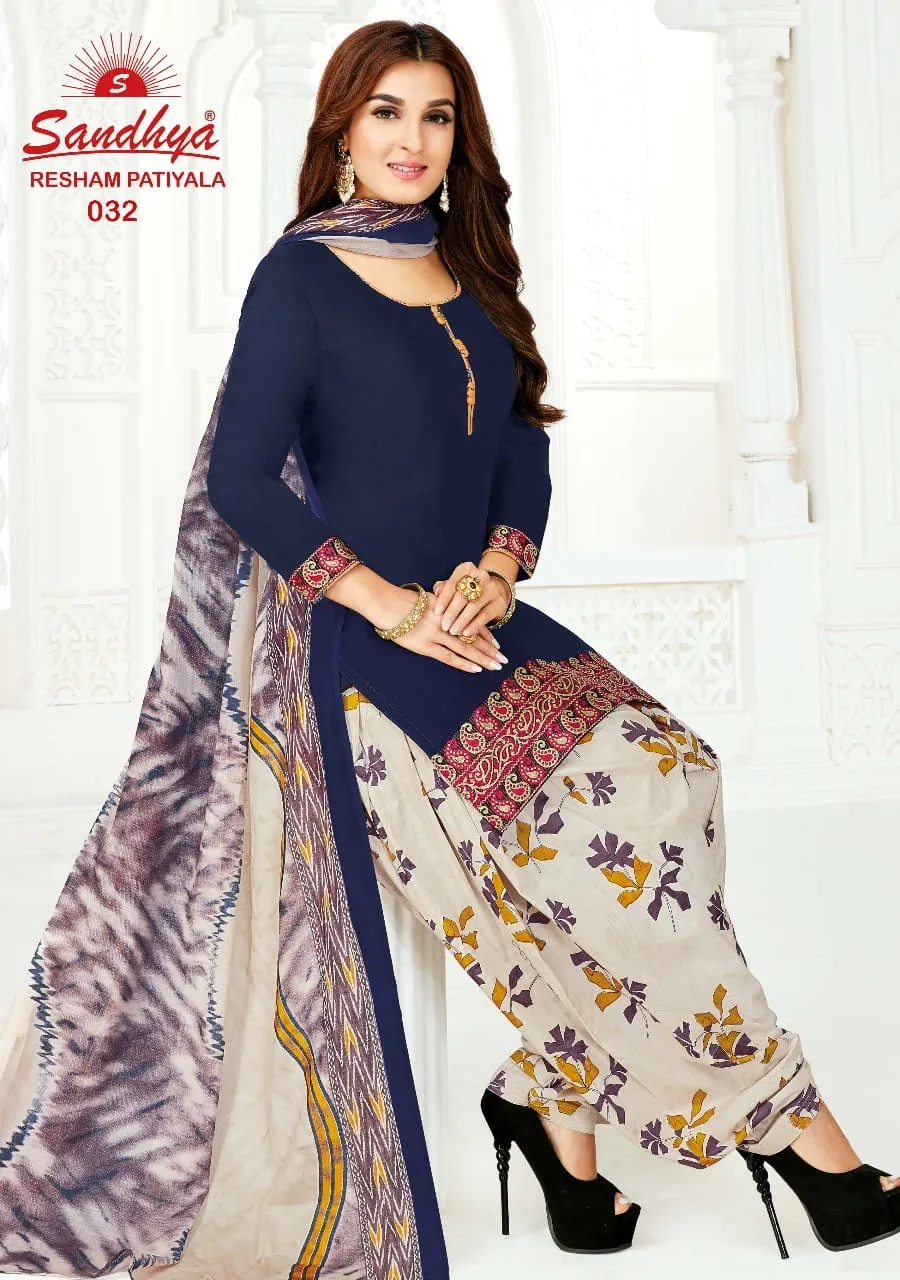 SANDHYA RESHAM PATIYALA VOL 2 STITCHED READYMADE COTTON SUIT