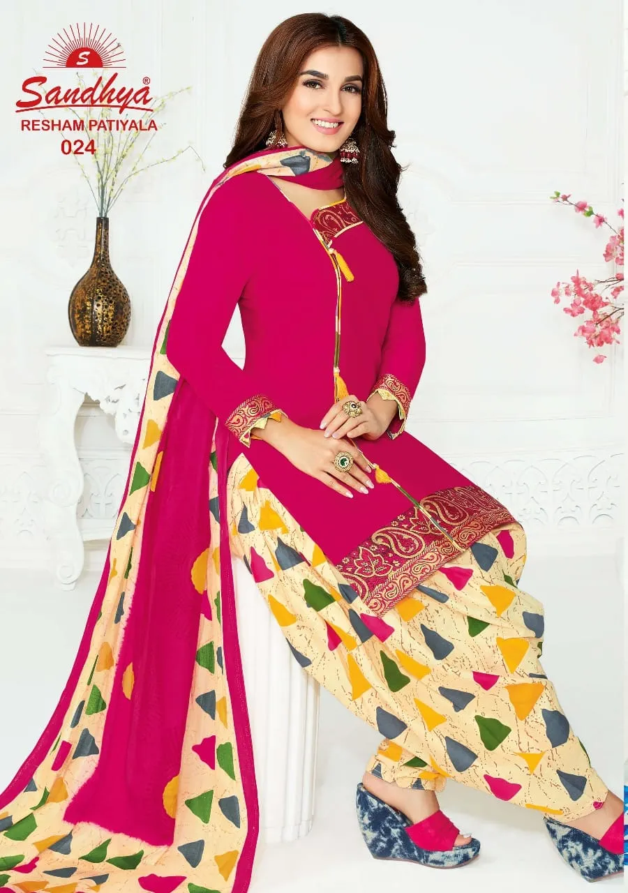 SANDHYA RESHAM PATIYALA VOL 2 STITCHED READYMADE COTTON SUIT