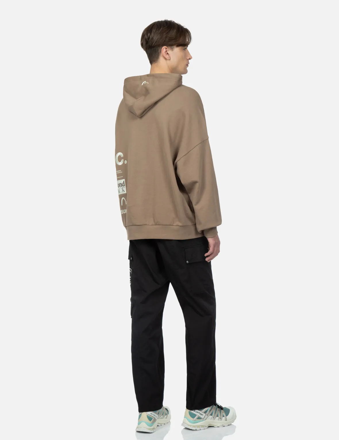 Seagull and Logo Print Cargo Pants