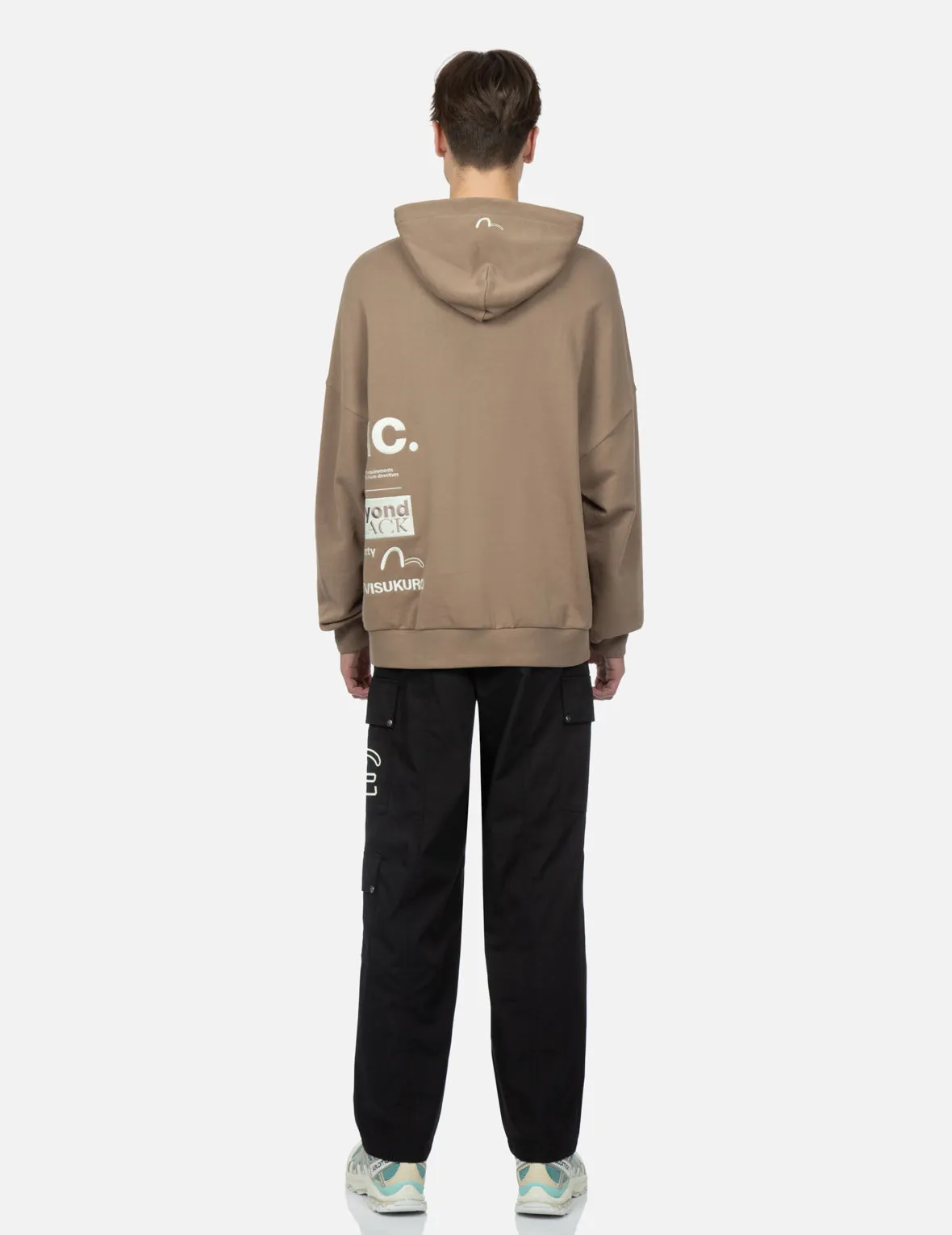 Seagull and Logo Print Cargo Pants