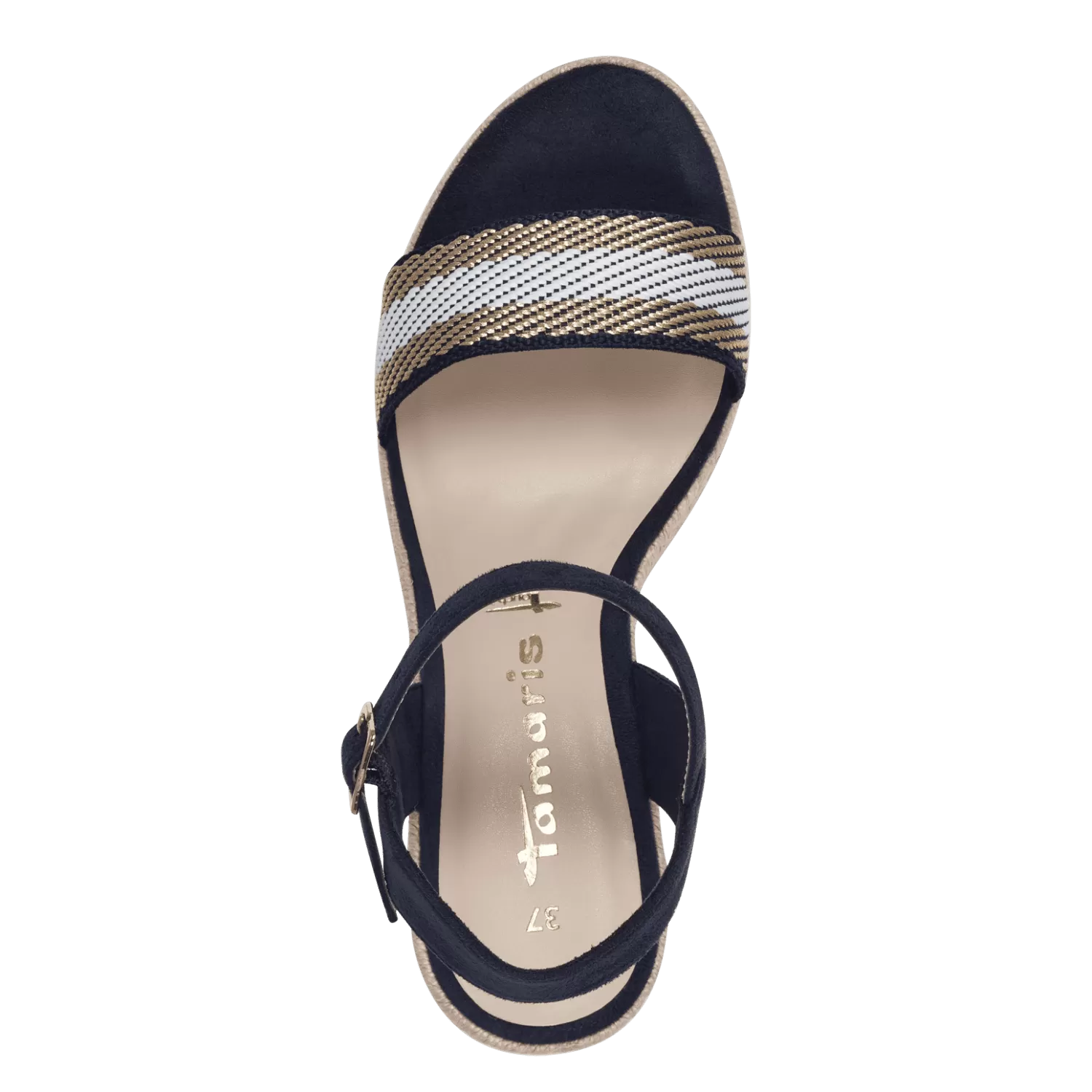 Tamaris Navy Wedge Sandal