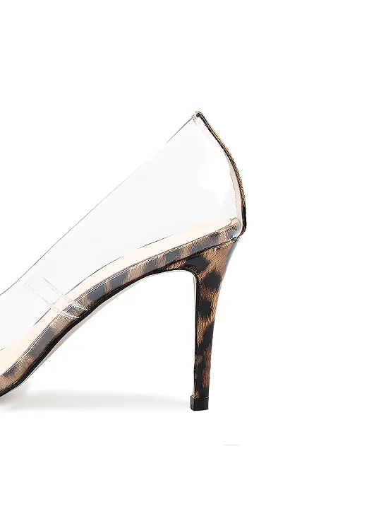 Transparent High Heeled Pointed Toe Heels