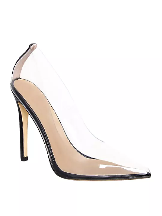 Transparent High Heeled Pointed Toe Heels