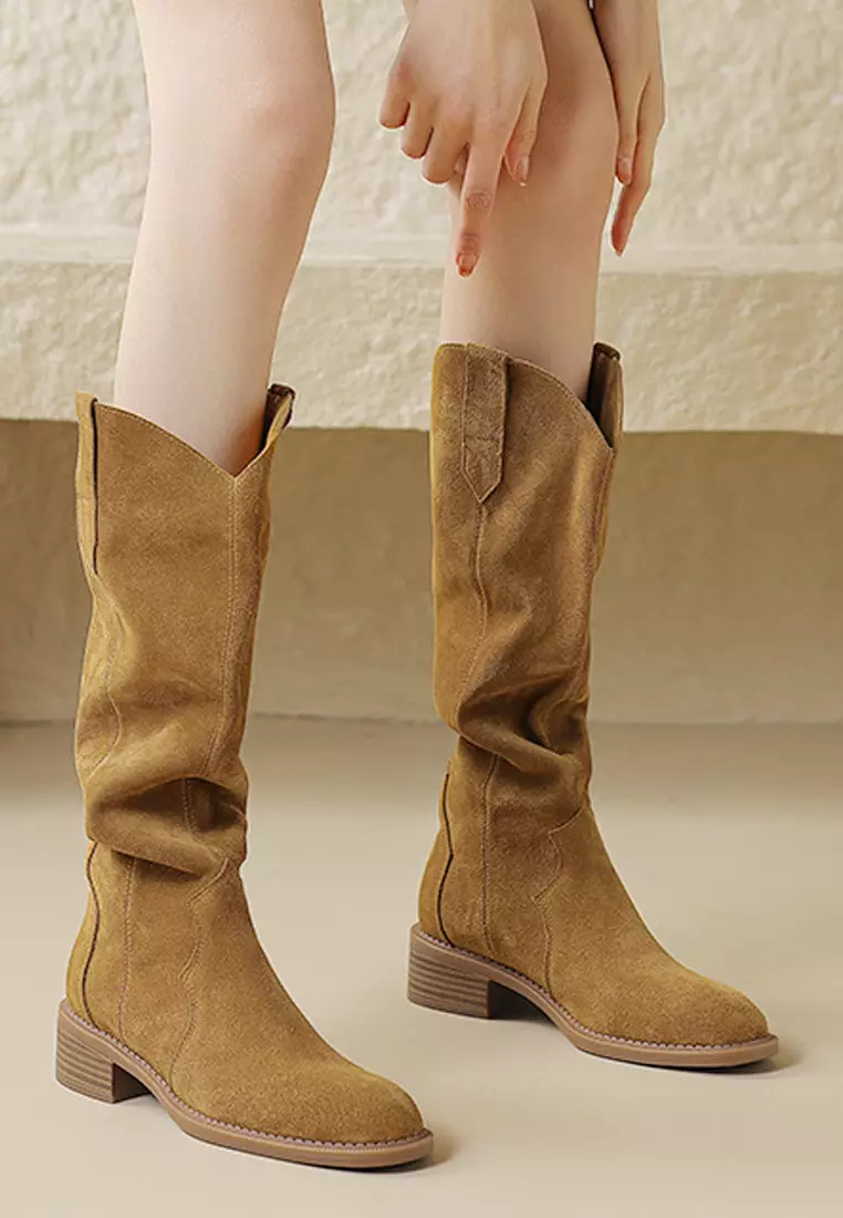 Twenty Eight Shoes VANSA Fashionable Cow Suede High Cowboy Boots VSW-B08288719