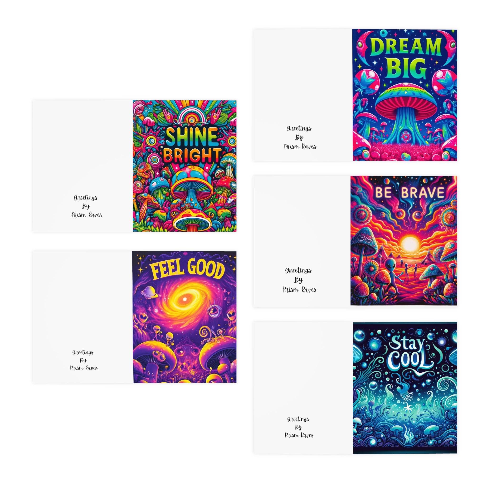 Vibe Tribe Multi-Design Encouraging Greeting Cards (5-Pack)