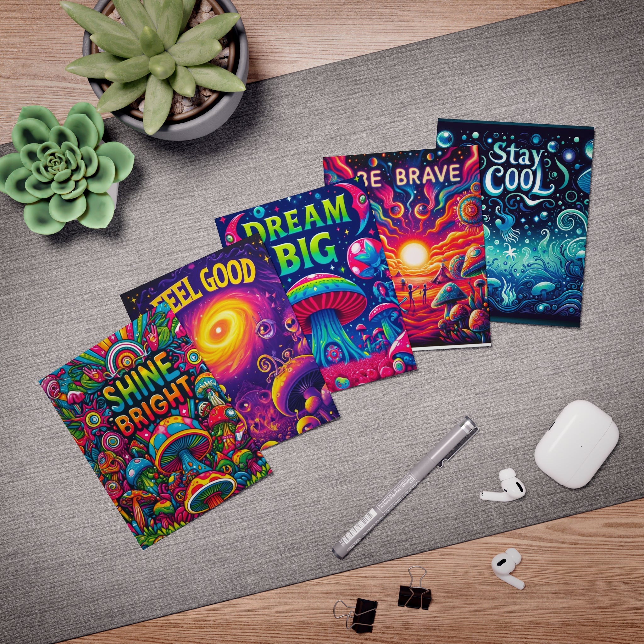 Vibe Tribe Multi-Design Encouraging Greeting Cards (5-Pack)