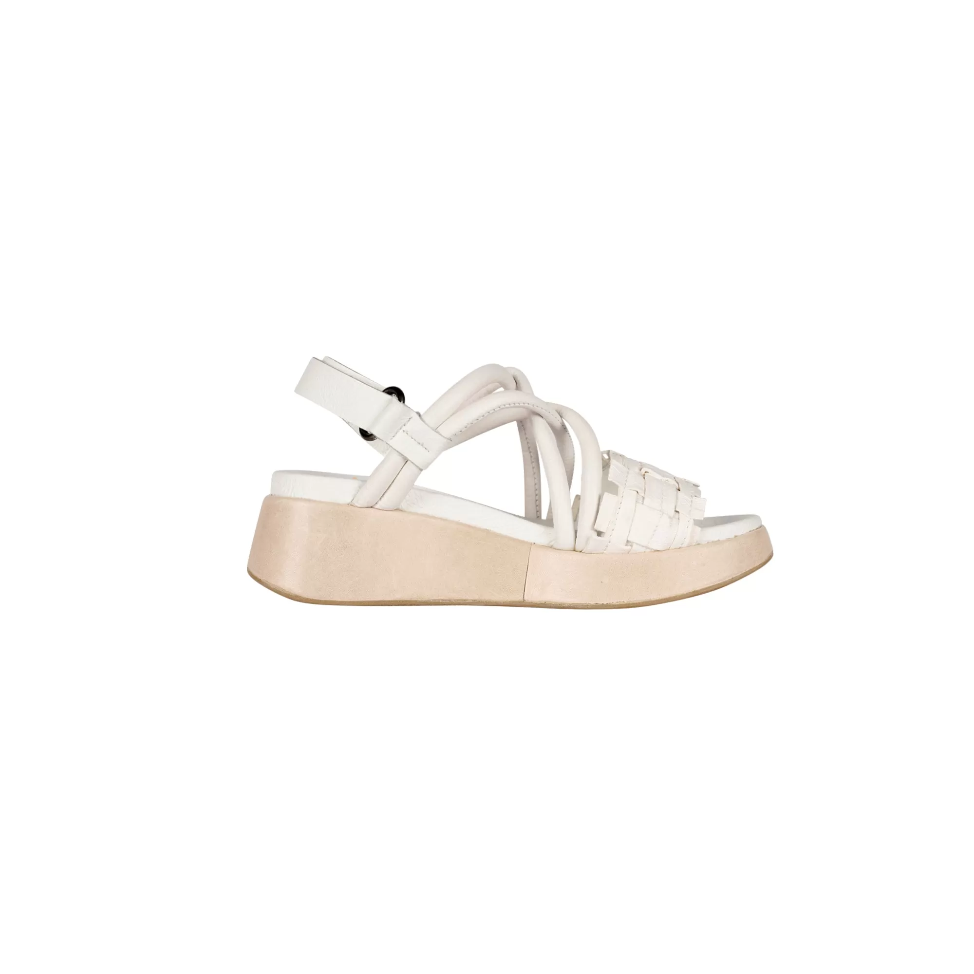 Wedge Sandal Intreccio Cesta White