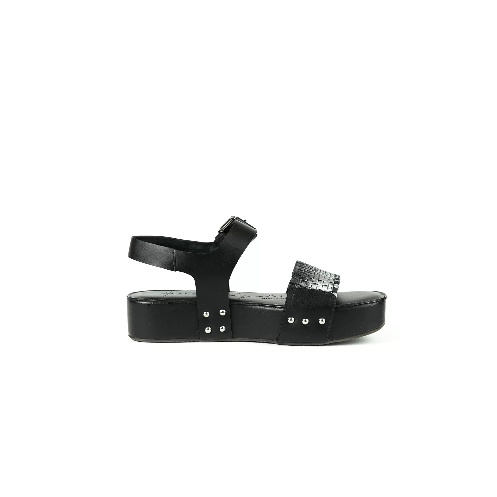 Wedge Sandal Intreccio Sfumato Black