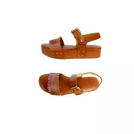 Wedge Sandal Intreccio Sfumato Cognac