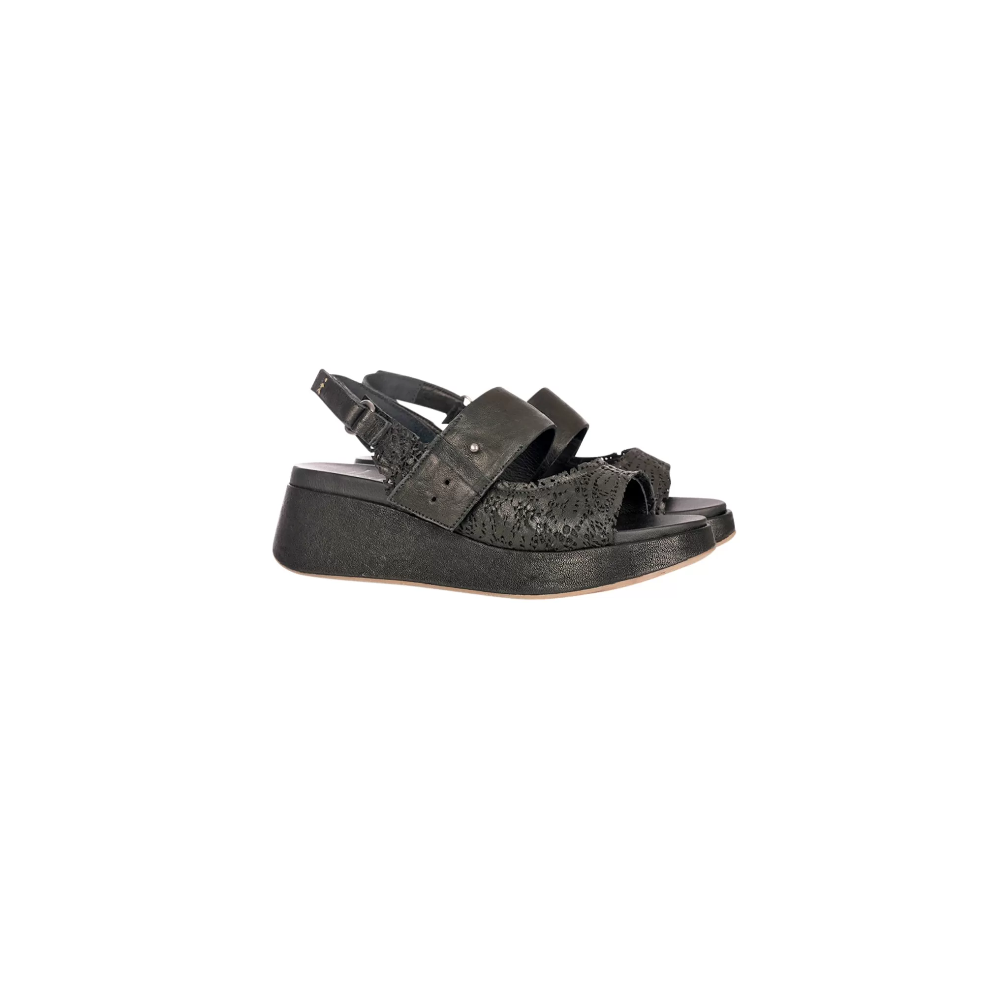 Wedge Sandal Pizzo black