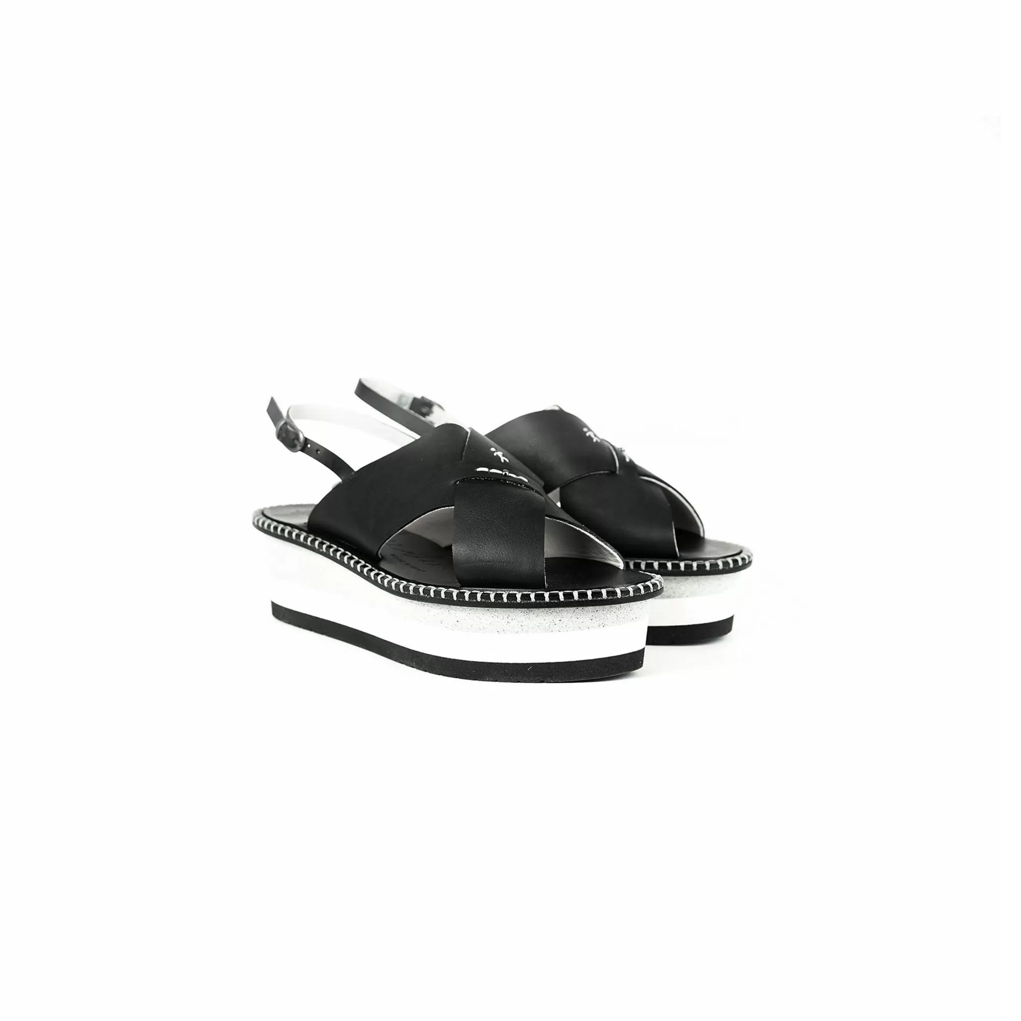 Wedge Sandal Spinner Black