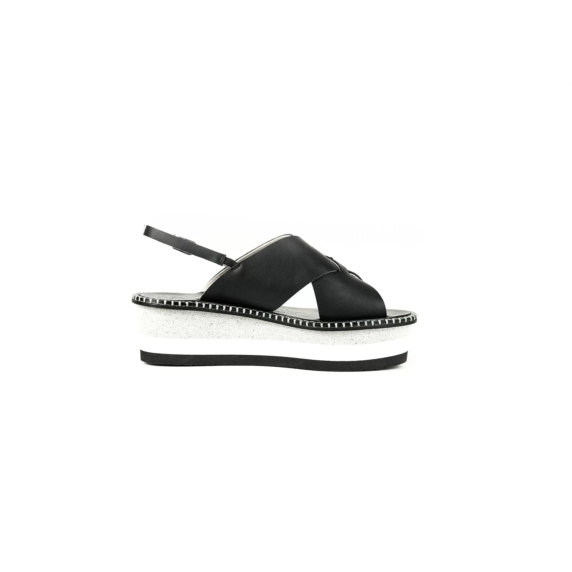 Wedge Sandal Spinner Black